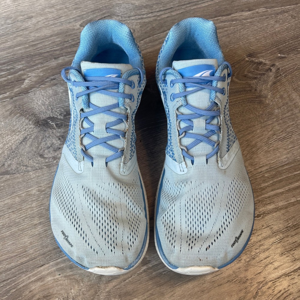 Altra Solstice Women 9.5 Running Shoe Blue Zero Drop Barefoot FootShape Sneakers
